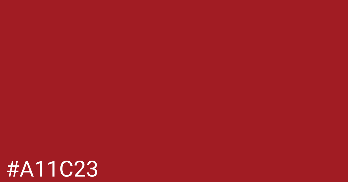 Hex color #a11c23 graphic