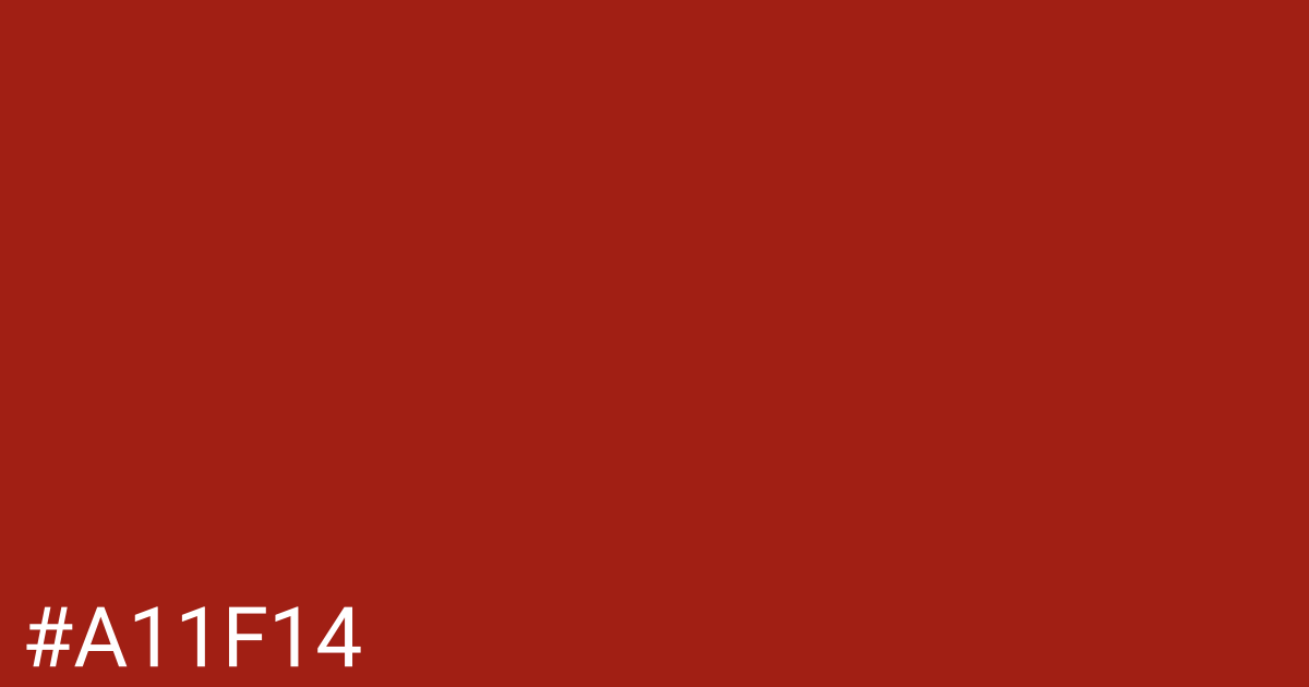 Hex color #a11f14 graphic