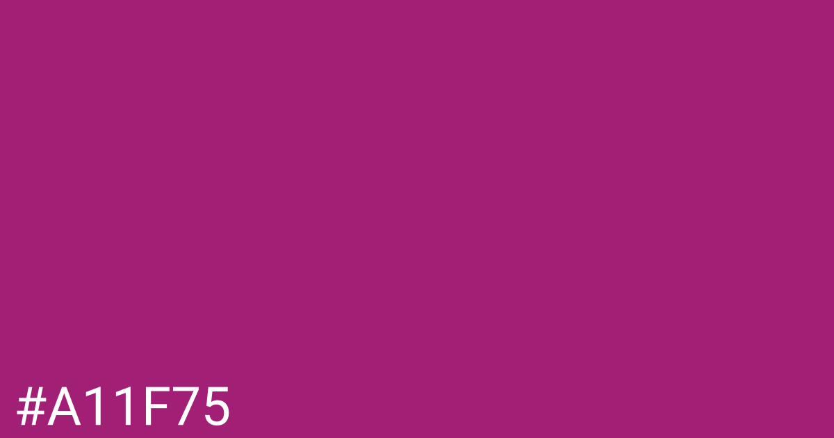 Hex color #a11f75 graphic