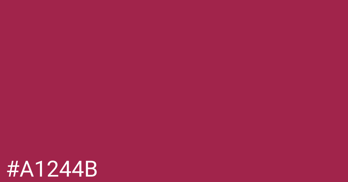 Hex color #a1244b graphic