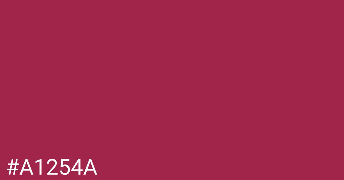 Hex color #a1254a graphic