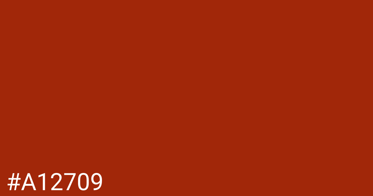Hex color #a12709 graphic