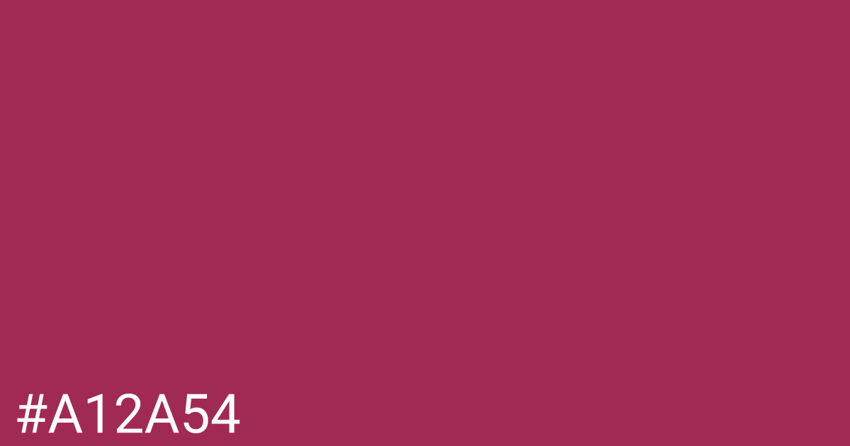 Hex color #a12a54 graphic