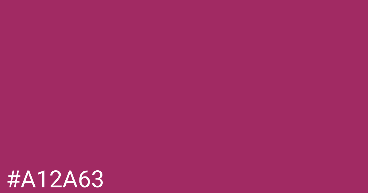 Hex color #a12a63 graphic