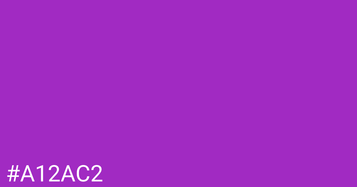 Hex color #a12ac2 graphic