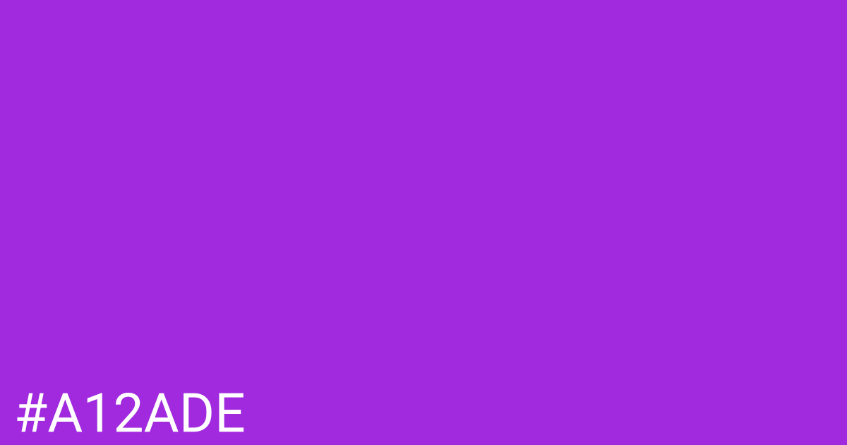 Hex color #a12ade graphic