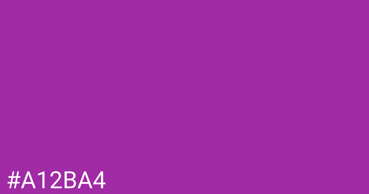 Hex color #a12ba4 graphic