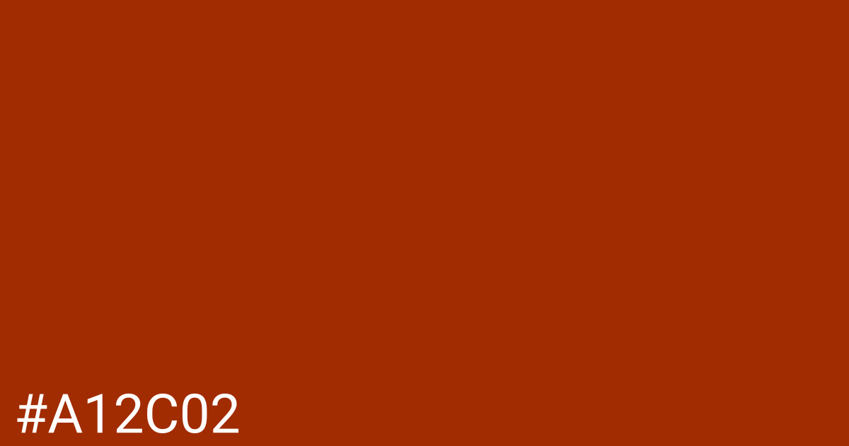 Hex color #a12c02 graphic