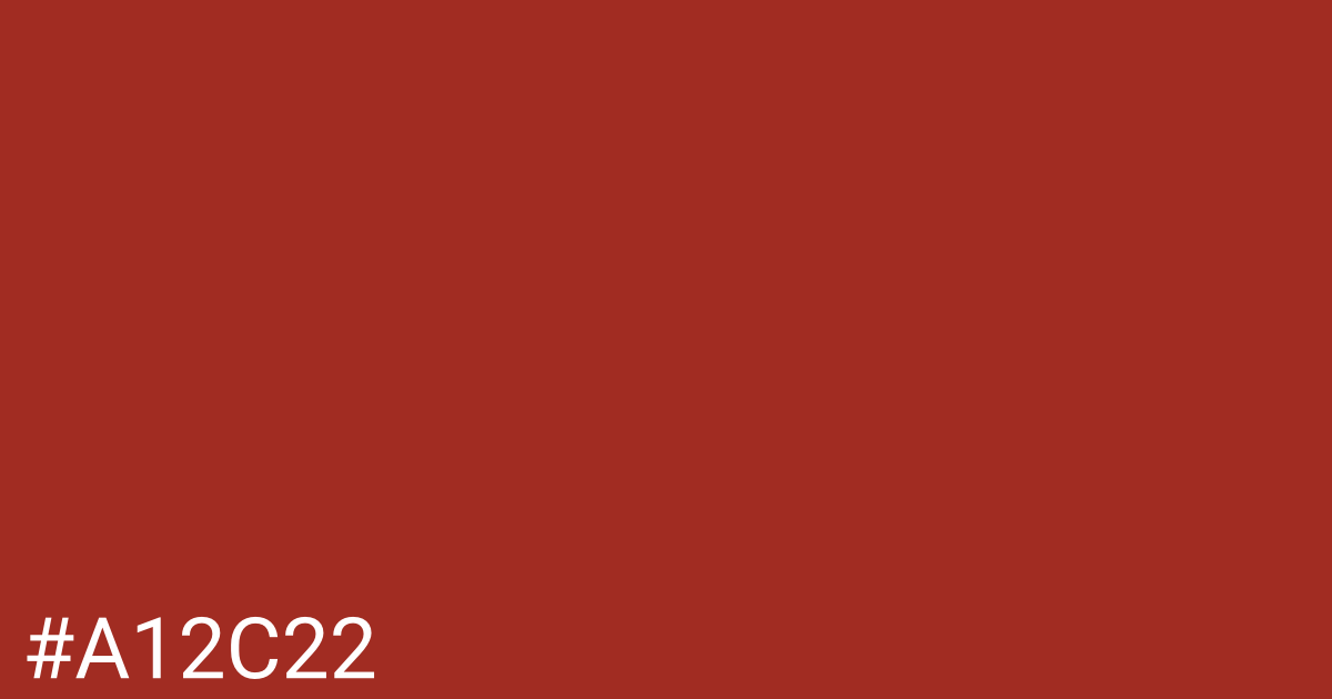 Hex color #a12c22 graphic