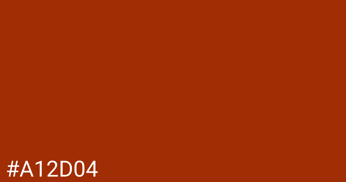 Hex color #a12d04 graphic