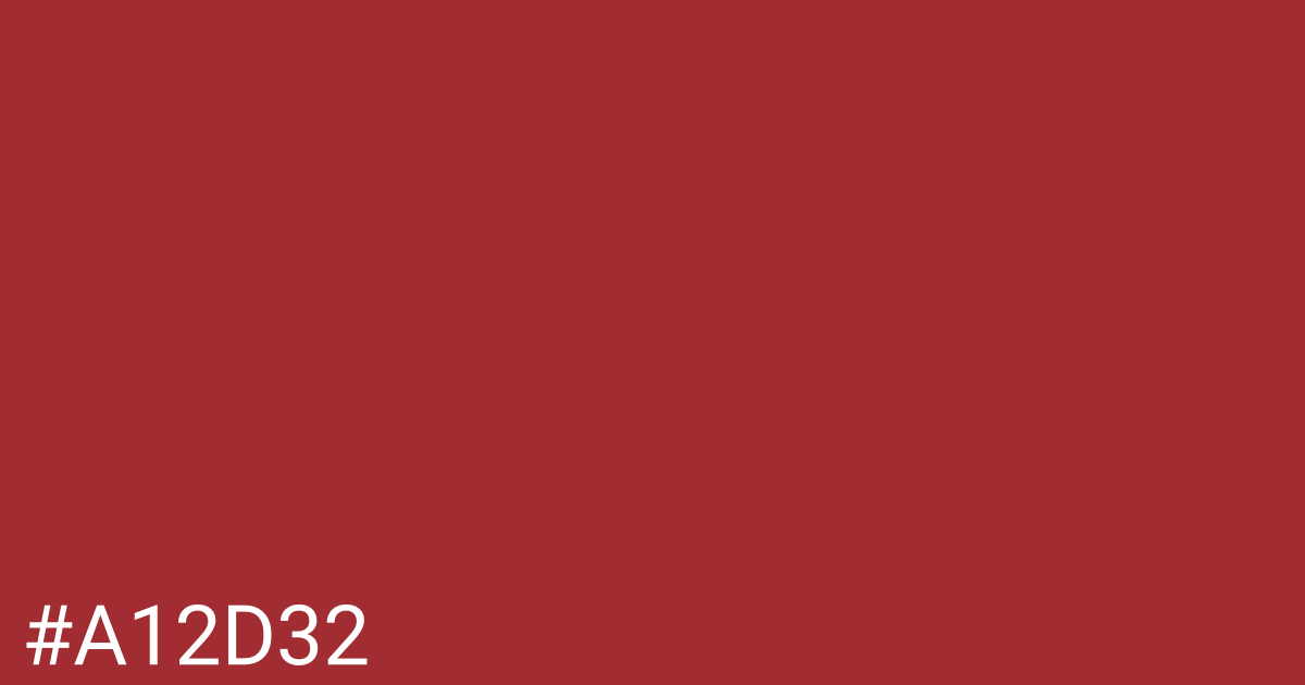 Hex color #a12d32 graphic