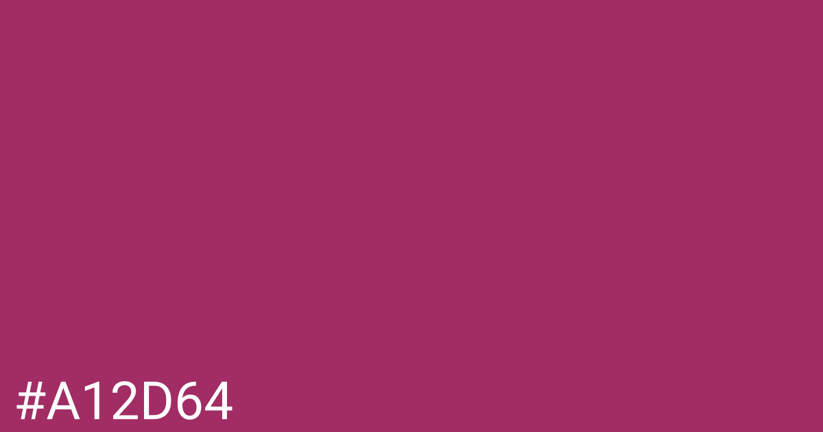 Hex color #a12d64 graphic