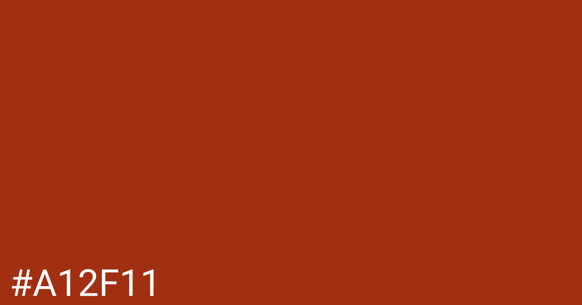Hex color #a12f11 graphic