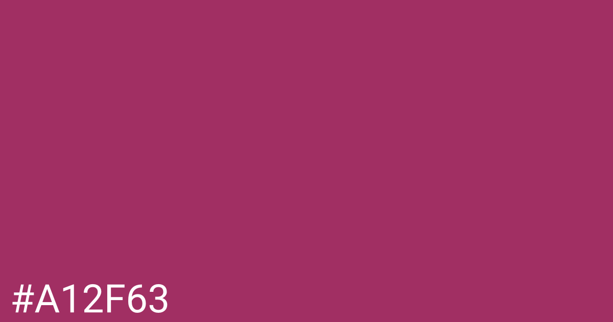 Hex color #a12f63 graphic