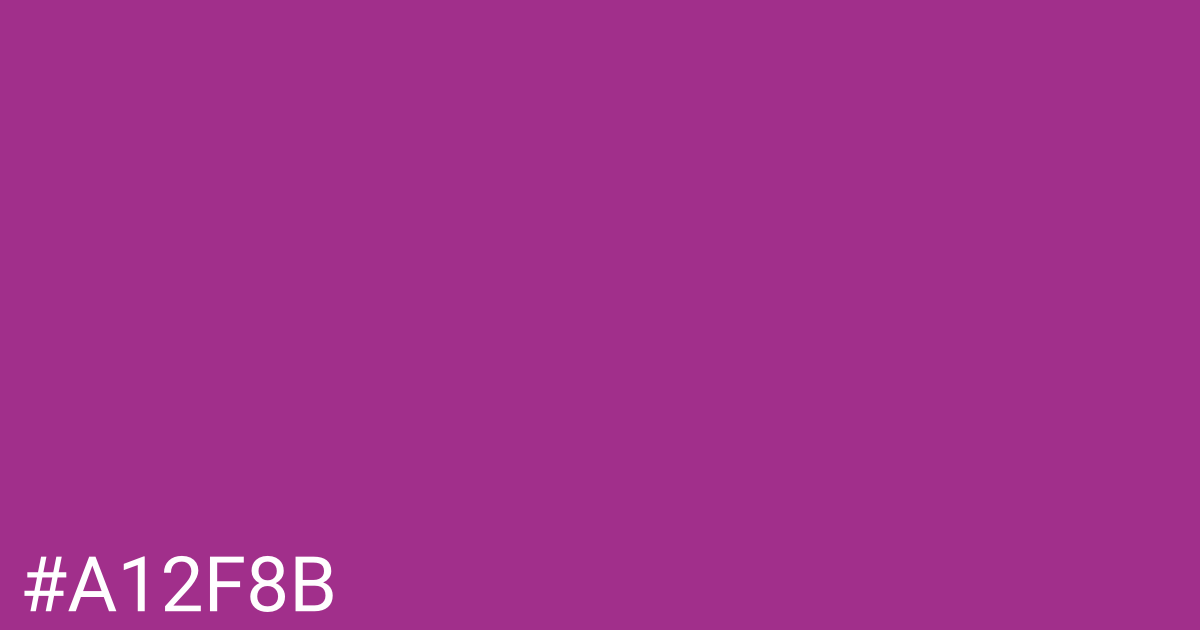 Hex color #a12f8b graphic