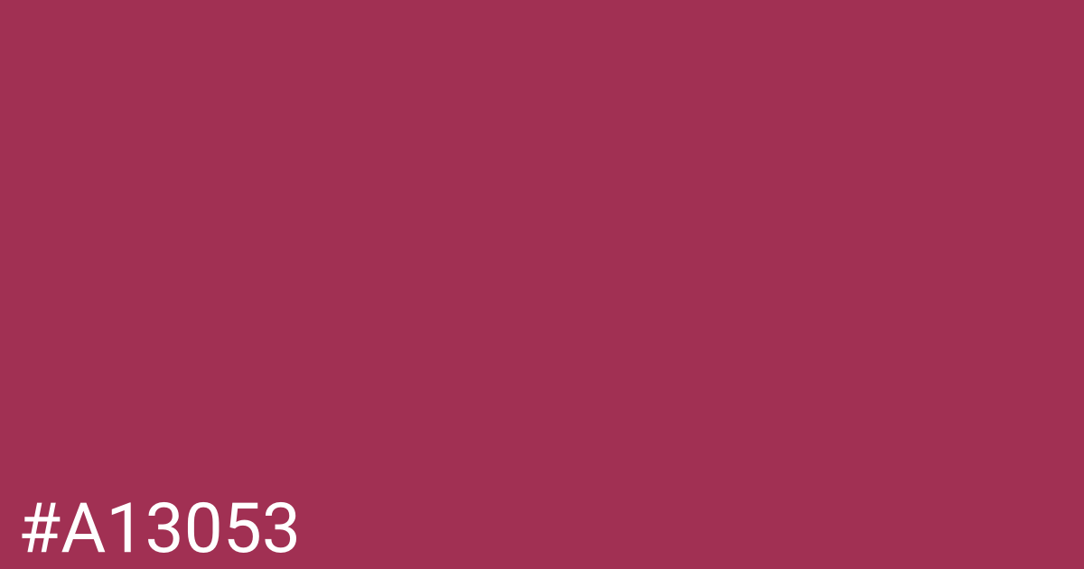 Hex color #a13053 graphic