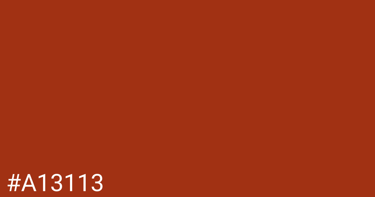 Hex color #a13113 graphic