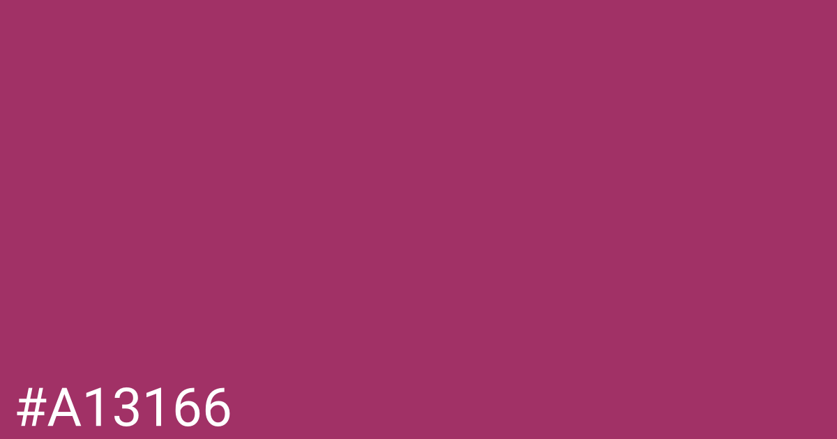 Hex color #a13166 graphic