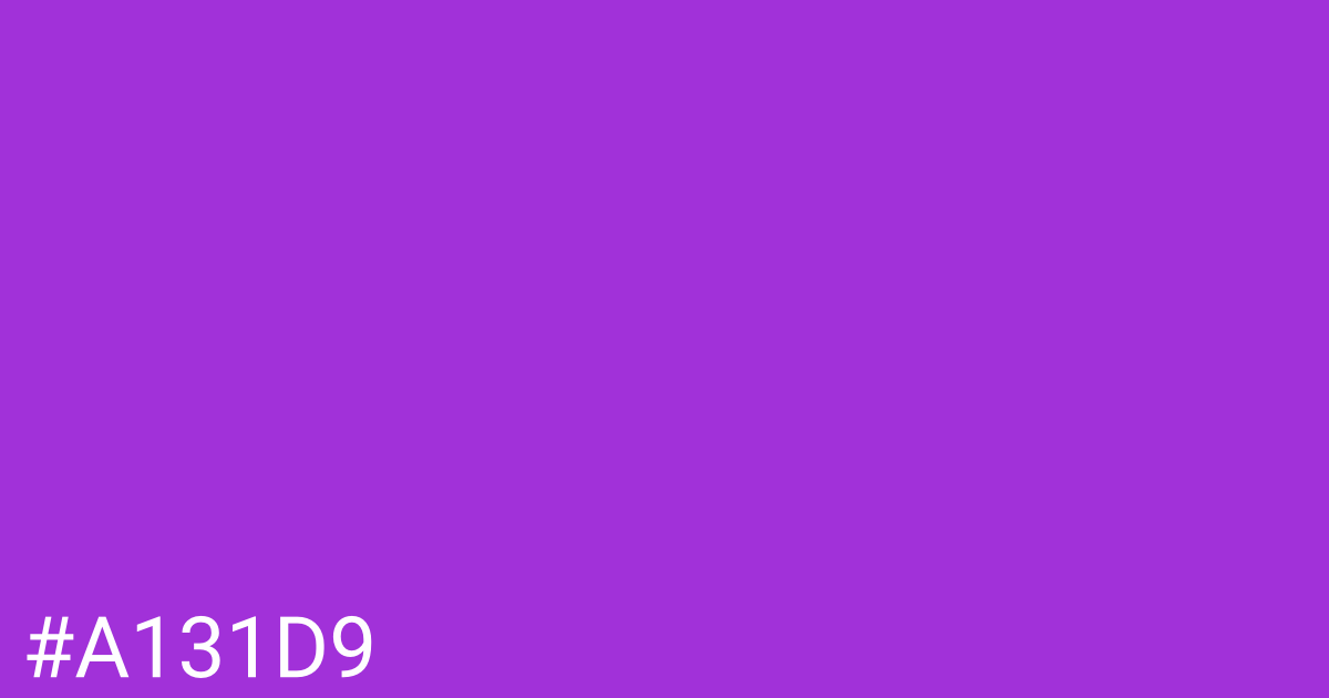 Hex color #a131d9 graphic