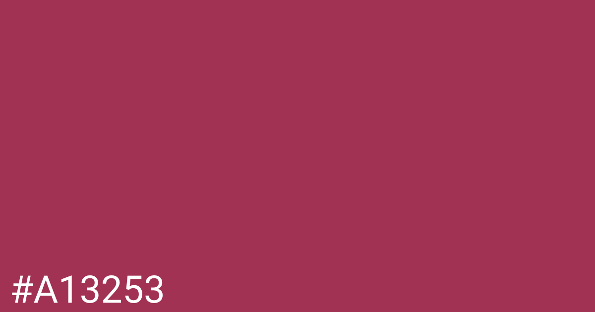 Hex color #a13253 graphic