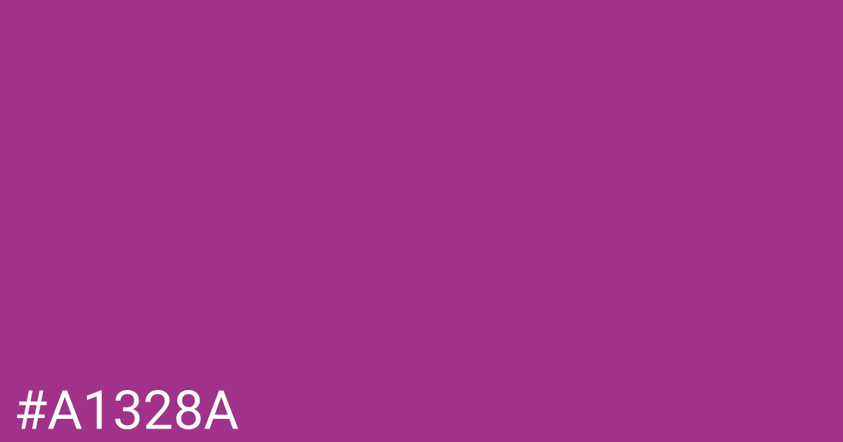 Hex color #a1328a graphic