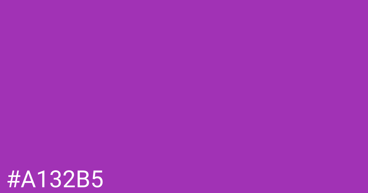 Hex color #a132b5 graphic