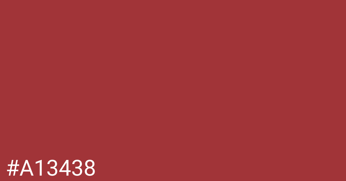 Hex color #a13438 graphic