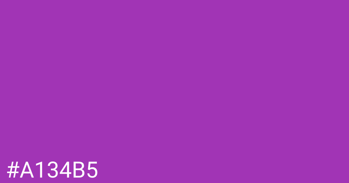 Hex color #a134b5 graphic