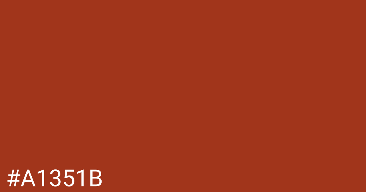 Hex color #a1351b graphic