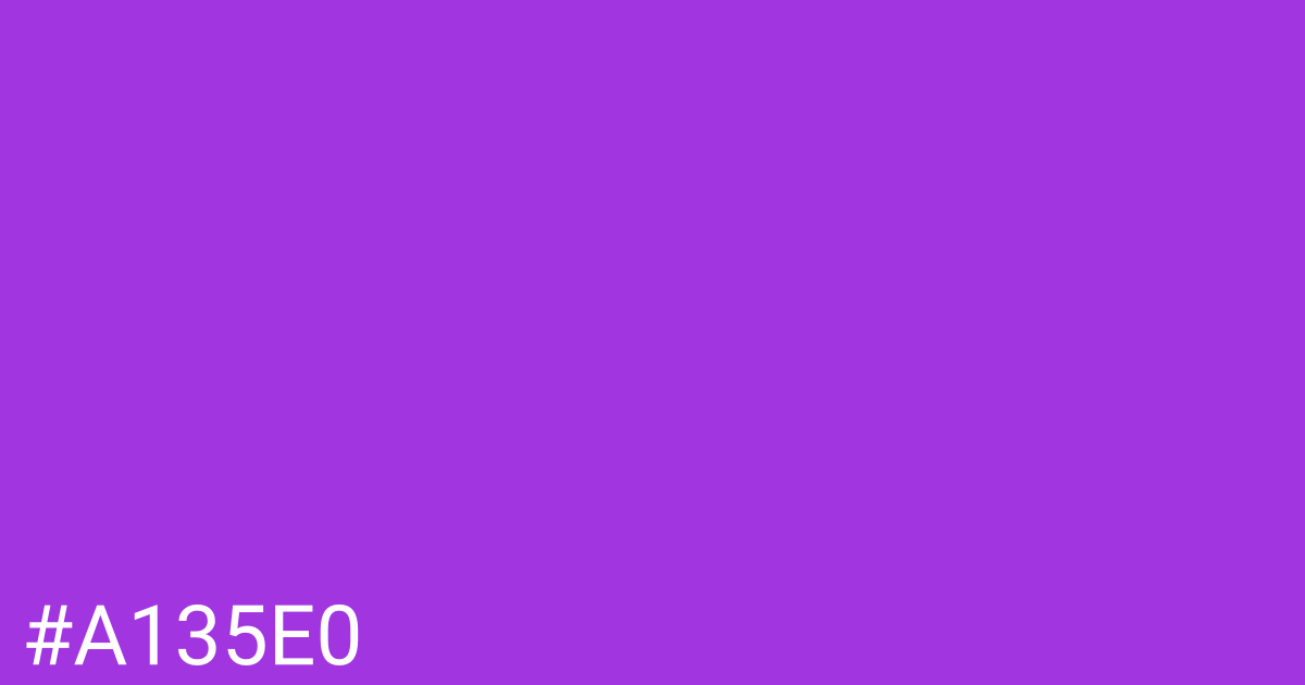 Hex color #a135e0 graphic