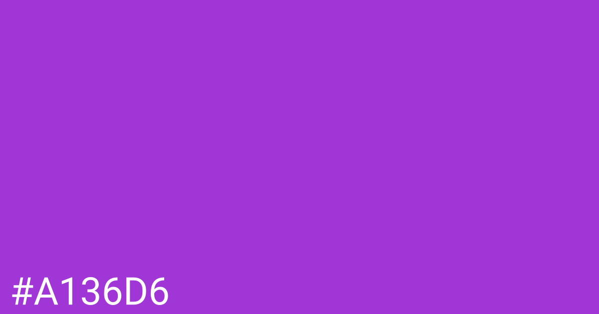 Hex color #a136d6 graphic