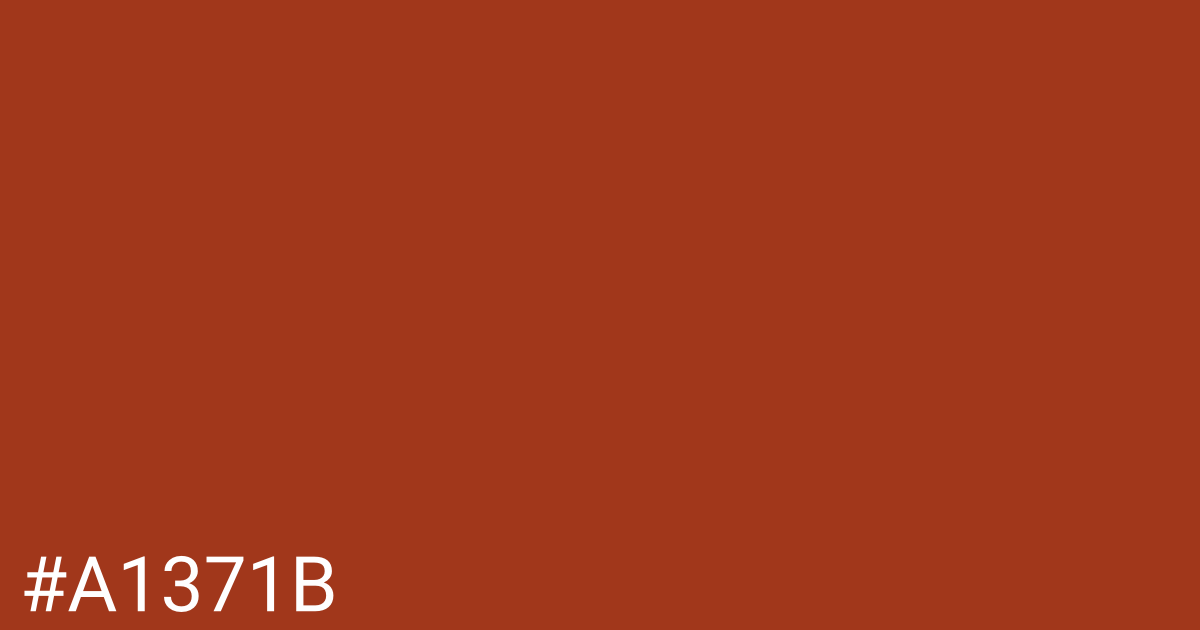 Hex color #a1371b graphic