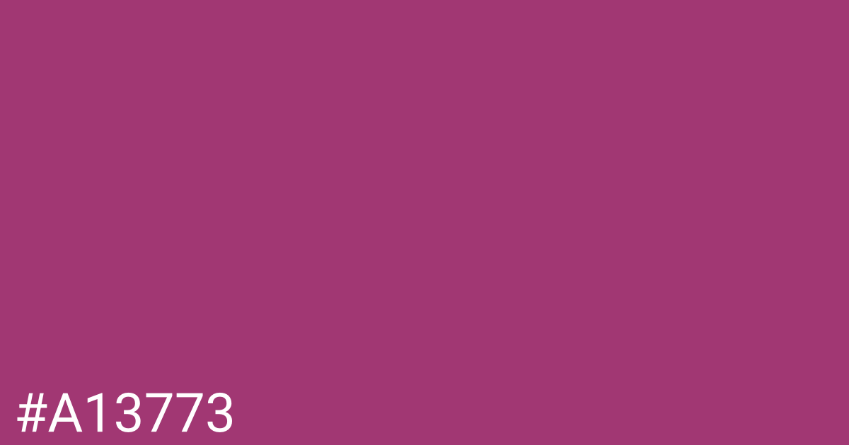 Hex color #a13773 graphic