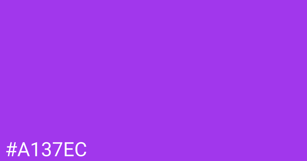 Hex color #a137ec graphic