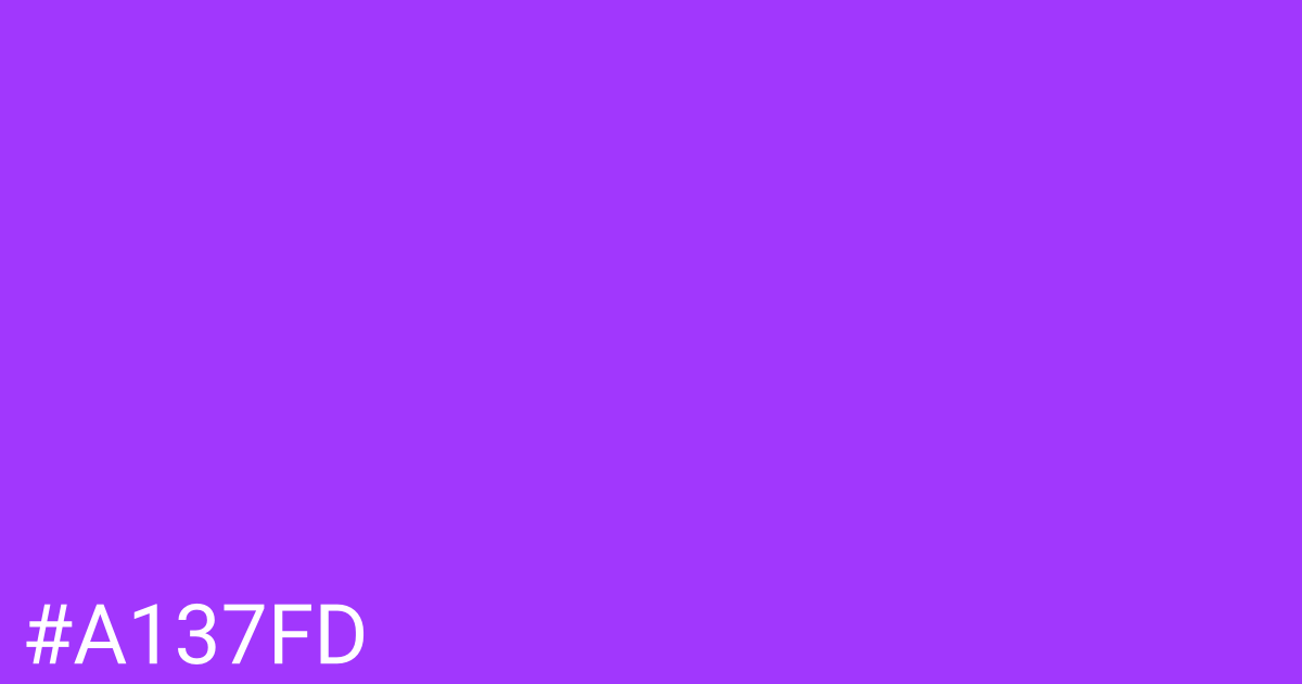 Hex color #a137fd graphic