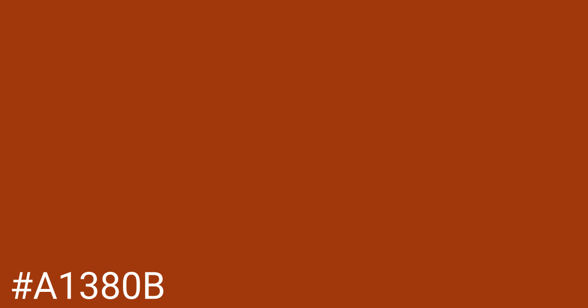 Hex color #a1380b graphic