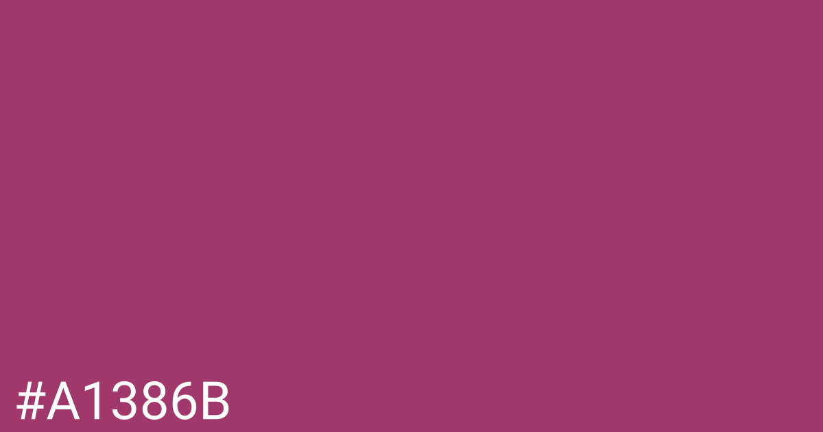 Hex color #a1386b graphic