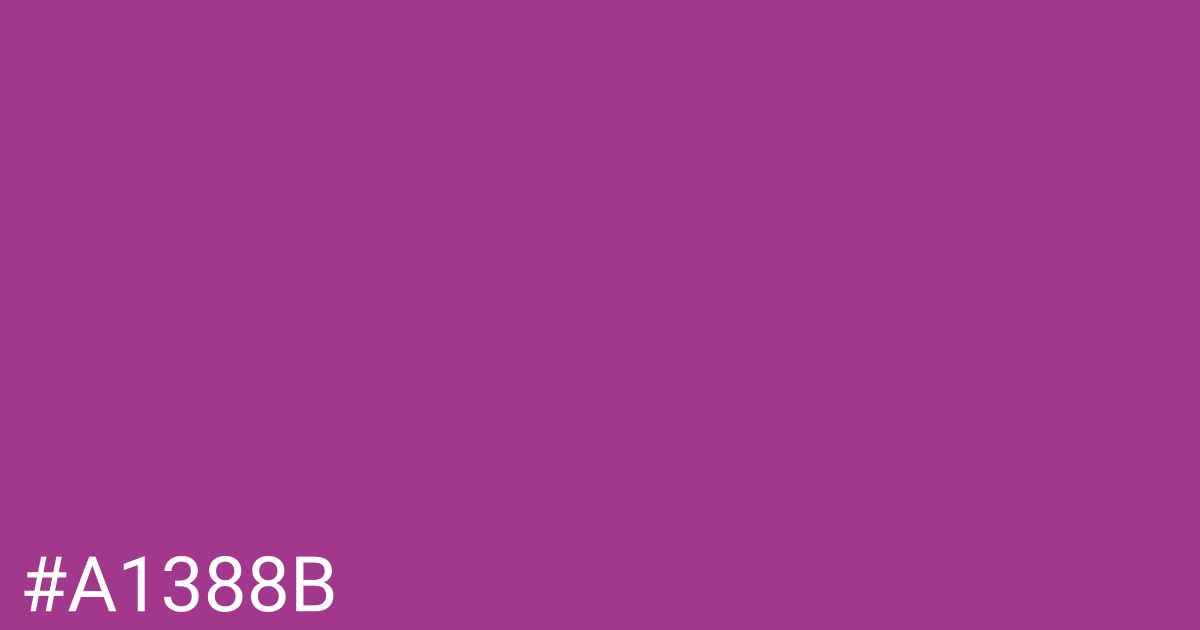 Hex color #a1388b graphic