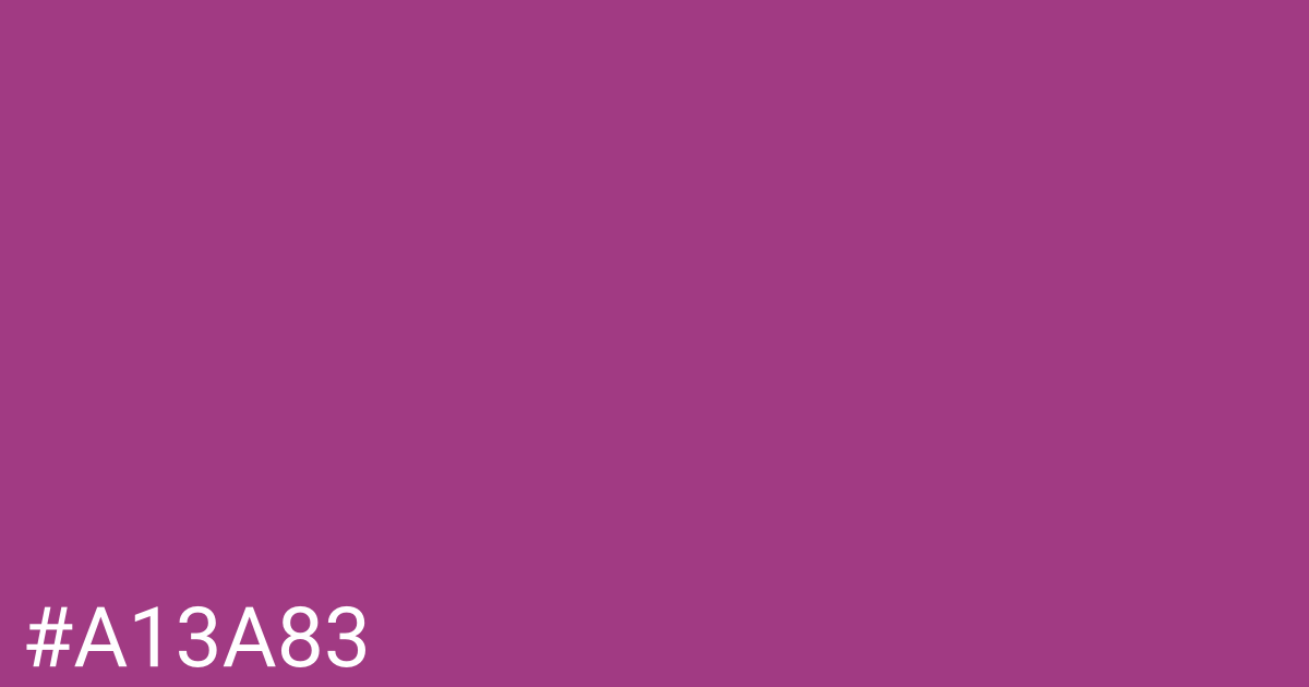 Hex color #a13a83 graphic