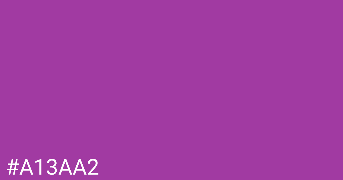 Hex color #a13aa2 graphic