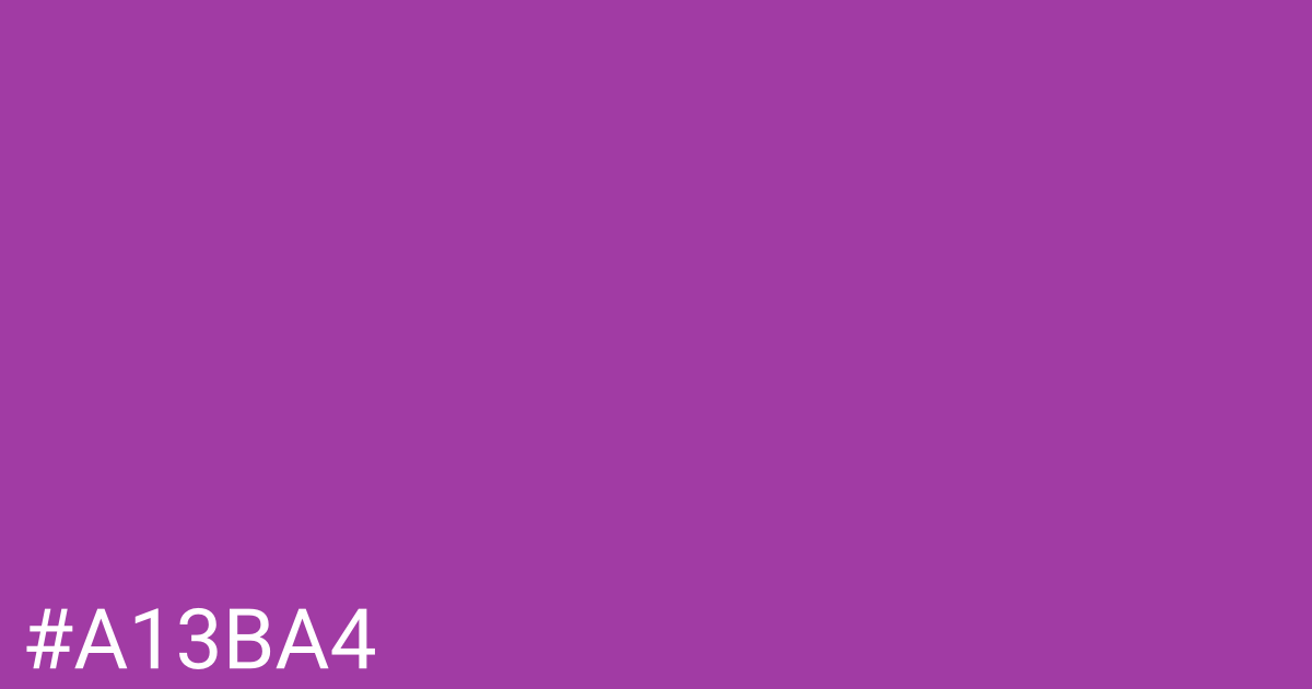 Hex color #a13ba4 graphic