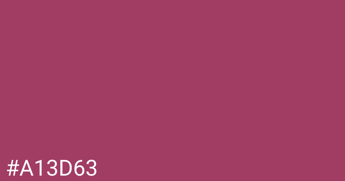 Hex color #a13d63 graphic