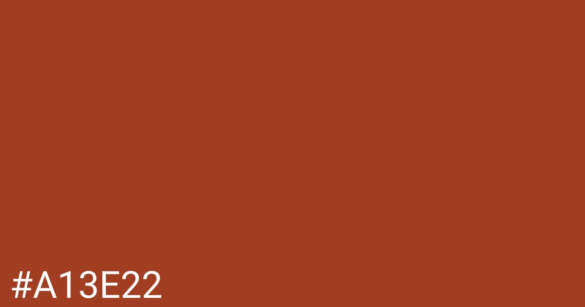 Hex color #a13e22 graphic