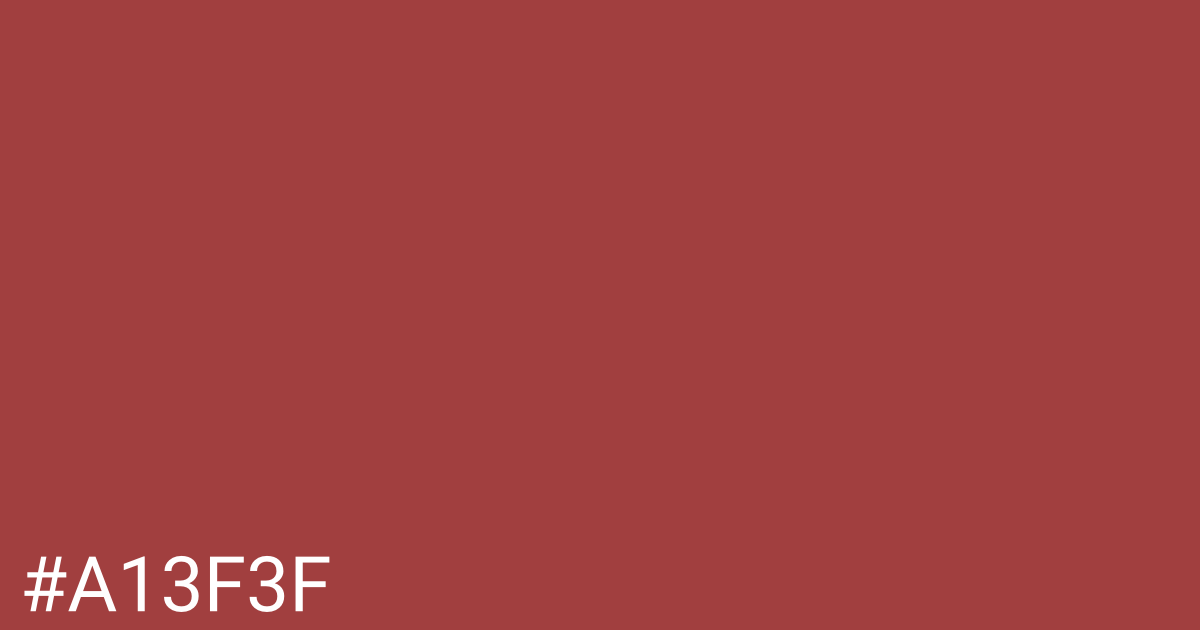 Hex color #a13f3f graphic