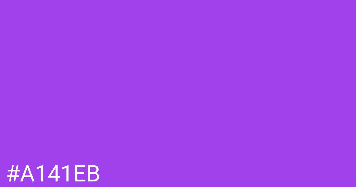Hex color #a141eb graphic