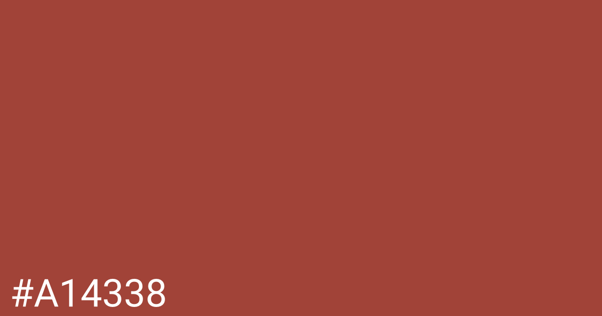 Hex color #a14338 graphic