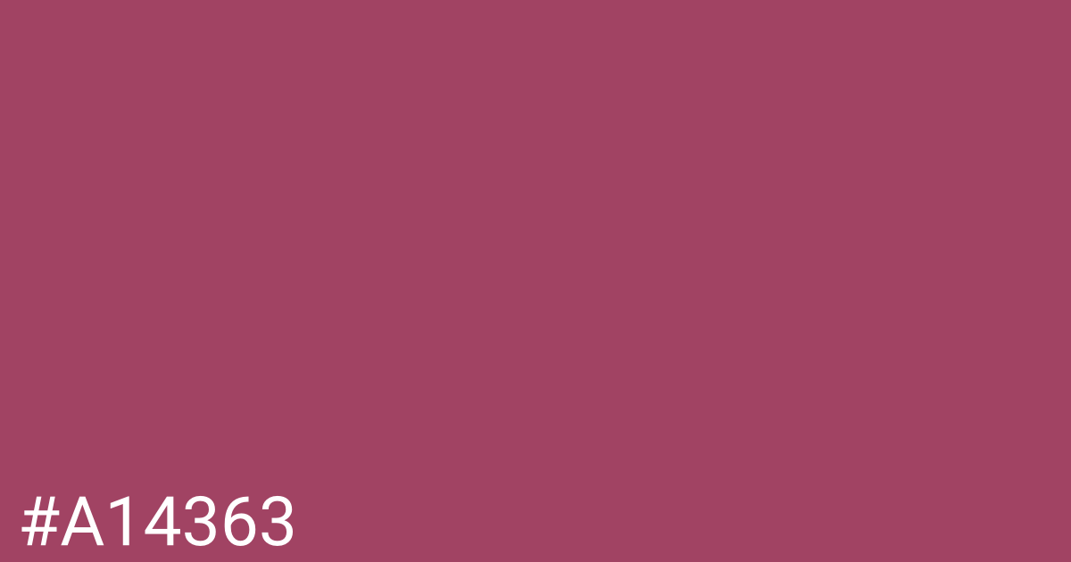 Hex color #a14363 graphic