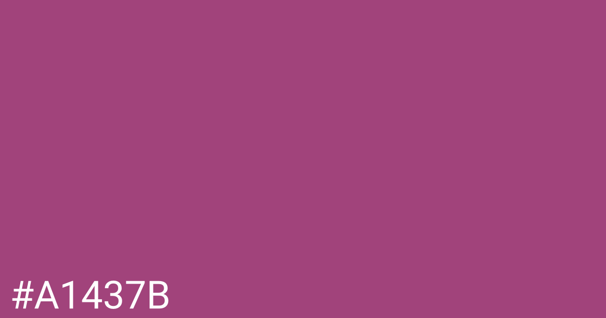 Hex color #a1437b graphic