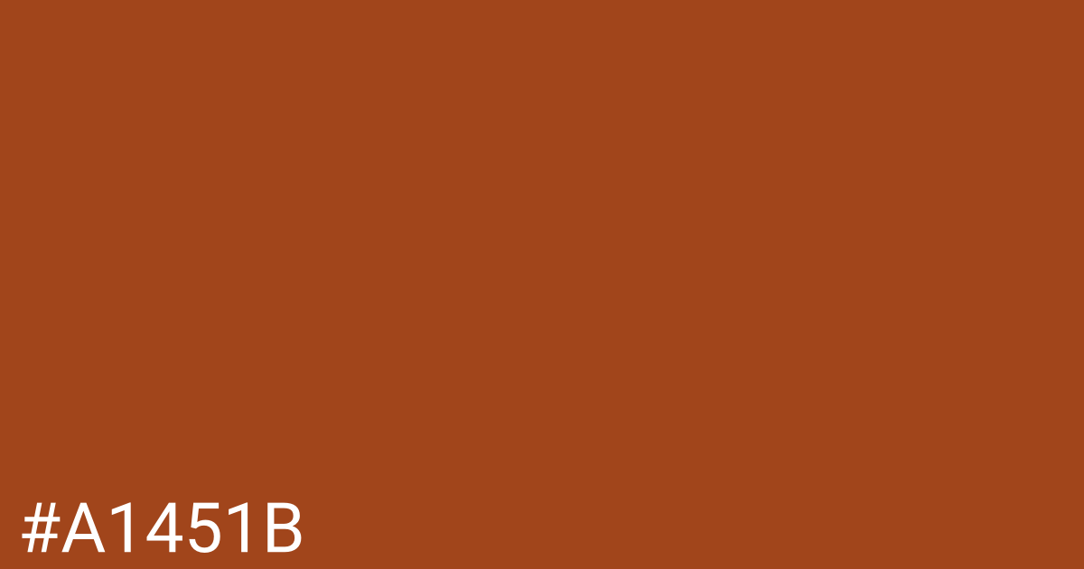 Hex color #a1451b graphic