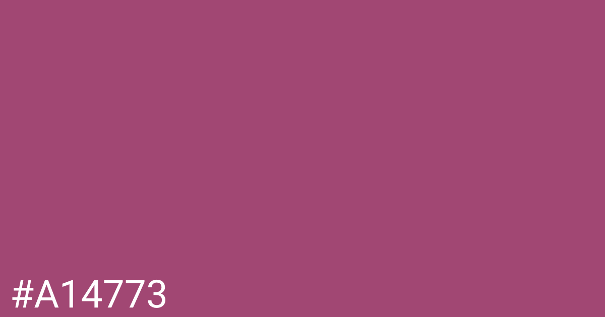 Hex color #a14773 graphic